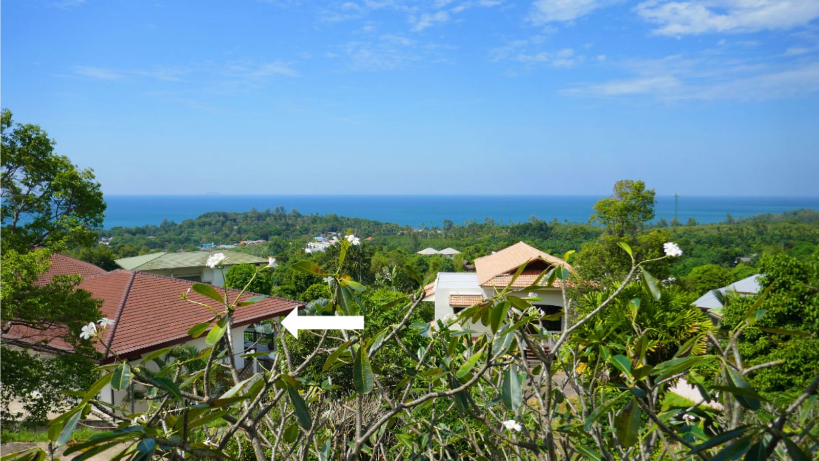 See the Location of Villa Verde with fantastic sea view at Lanta mountain.